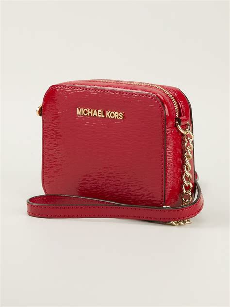 michael kors red jet set bag|Michael Kors jet set crossbody bag.